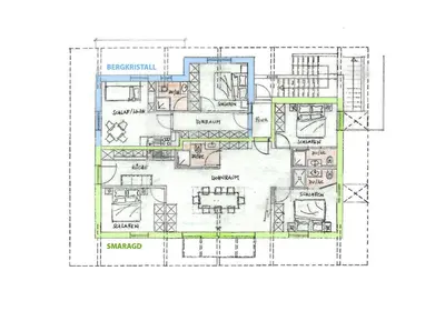 Grundriss der Unterkunft Ferienwohnung 73 - Top Bergkristall