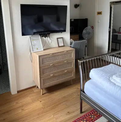 Ein Bett oder Betten in einem Zimmer der Unterkunft Gästezimmer Schwaz Panorama