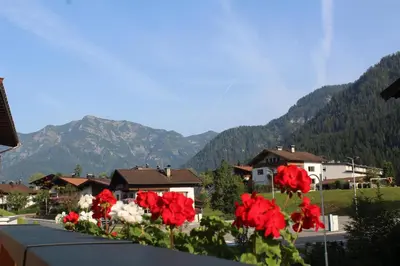 Ein allgemeiner Bergblick oder ein Berglick von der Ferienwohnung aus