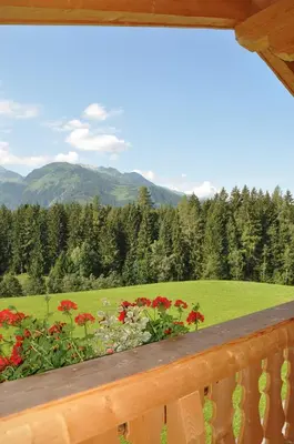 Ein allgemeiner Bergblick oder ein Berglick von der Ferienwohnung aus