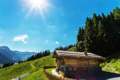 Naturlandschaft in der Nähe des Chalets
