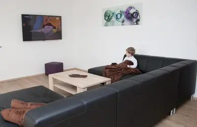 Ein Sitzbereich in der Unterkunft Appartement Dominik