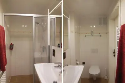 Ein Badezimmer in der Unterkunft Ferienwohnung Habel