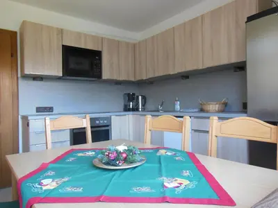 Küche/Küchenzeile in der Unterkunft Ferienwohnung Habel