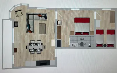 Küche/Küchenzeile in der Unterkunft Ferienapartment Residenz 
