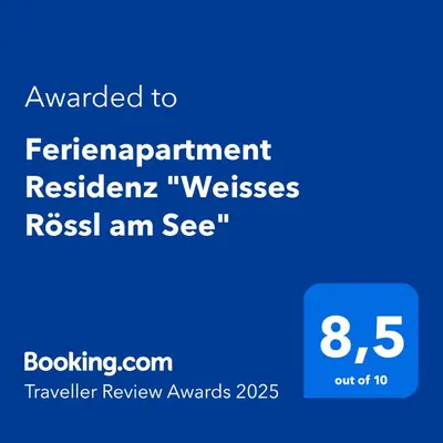 Ein Zertifikat, Auszeichnung, Logo oder anderes Dokument, das in der Unterkunft Ferienapartment Residenz 