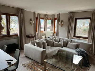 Ein Sitzbereich in der Unterkunft Ferienapartment Residenz 
