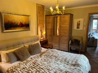 Ein Bett oder Betten in einem Zimmer der Unterkunft Ferienapartment Residenz 