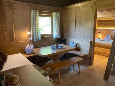Ein Bett oder Betten in einem Zimmer der Unterkunft Sonnbergchalet Islitzer