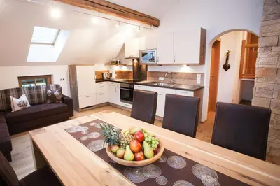 Küche/Küchenzeile in der Unterkunft Appartement Kichelerhof