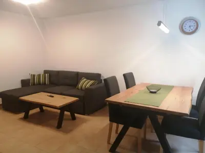 Ein Sitzbereich in der Unterkunft Appartement Irmi