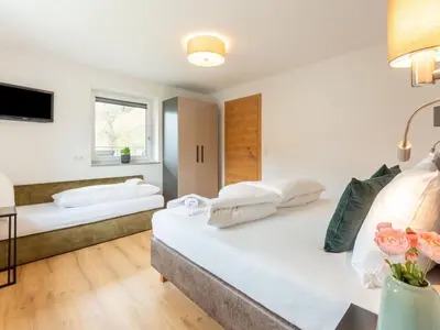 Ein Bett oder Betten in einem Zimmer der Unterkunft Apartment in Uderns near Spieljoch Ski