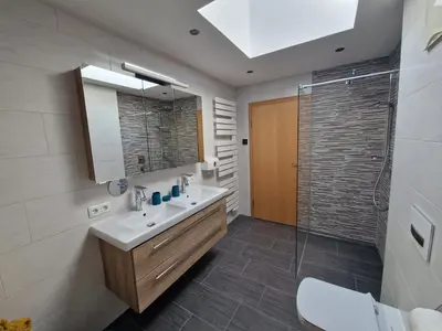 Ein Badezimmer in der Unterkunft Ferienwohnung HELISA