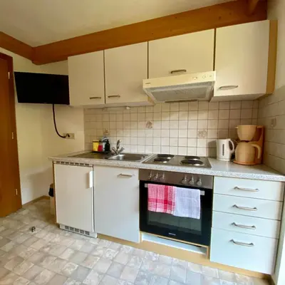 Küche/Küchenzeile in der Unterkunft Appartements Hollaus