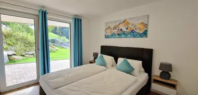 Ein Bett oder Betten in einem Zimmer der Unterkunft Bergwelt Hart