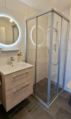Ein Badezimmer in der Unterkunft Bergwelt Hart