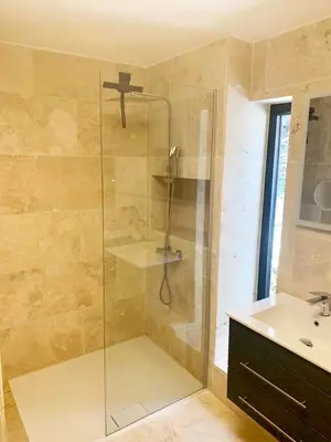 Ein Badezimmer in der Unterkunft Schönbacher Hof