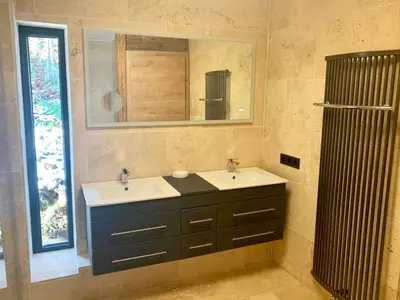 Ein Badezimmer in der Unterkunft Schönbacher Hof