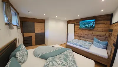 Ein Bett oder Betten in einem Zimmer der Unterkunft Appart Mona