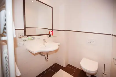 Ein Badezimmer in der Unterkunft Alpen-Apart