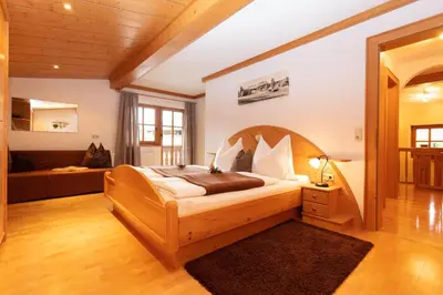 Ein Bett oder Betten in einem Zimmer der Unterkunft Ferienbauernhof Stallhäusl