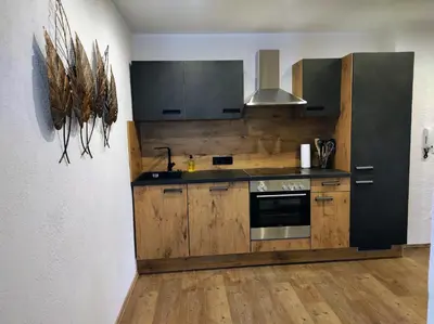 Küche/Küchenzeile in der Unterkunft Ferienwohnung Bergzauber