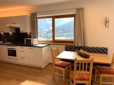 Küche/Küchenzeile in der Unterkunft Apartment Oberguggenhausen