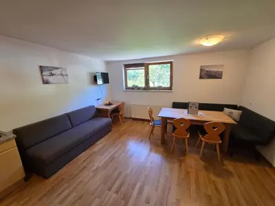 Ein Sitzbereich in der Unterkunft Oberstockachhof