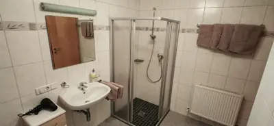 Ein Badezimmer in der Unterkunft Oberstockachhof