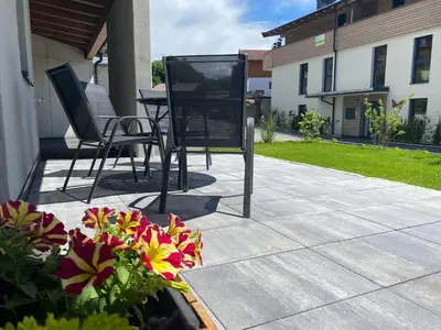 Ein Garten an der Unterkunft Apartment Bergfieber
