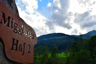 Ein allgemeiner Bergblick oder ein Berglick von der Ferienwohnung aus