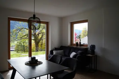Ein Sitzbereich in der Unterkunft Alpenchalet zurHinterochsenweide SKI IN & SKI OUT