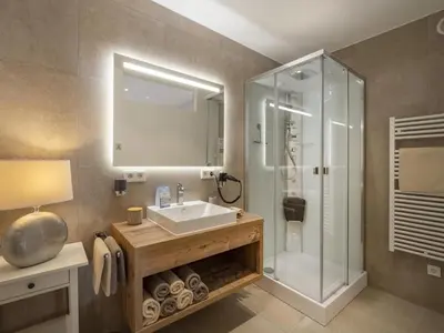 Ein Badezimmer in der Unterkunft Bachgeflüster