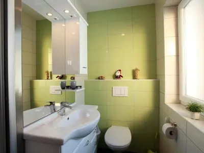 Ein Badezimmer in der Unterkunft Ferienhaus Gartentraum
