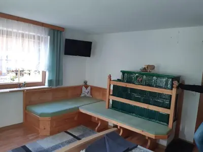 Ein Bett oder Betten in einem Zimmer der Unterkunft Ferienwohnung Haus Bergfrieden