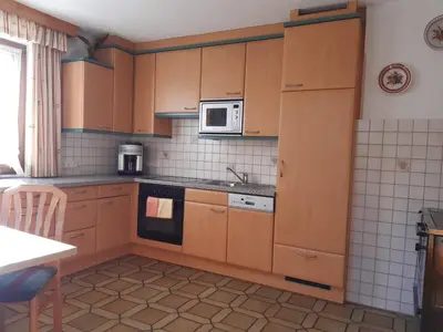 Küche/Küchenzeile in der Unterkunft Ferienwohnung Haus Bergfrieden