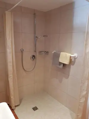 Ein Badezimmer in der Unterkunft Ferienwohnung Haus Bergfrieden