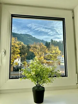 Ein allgemeiner Bergblick oder ein Berglick von der Ferienwohnung aus