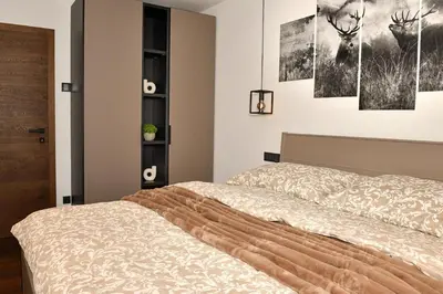 Ein Bett oder Betten in einem Zimmer der Unterkunft Appartement Edelschwarz