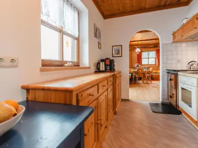 Küche/Küchenzeile in der Unterkunft Chalet Ferienhaus Taubenstein by Interhome