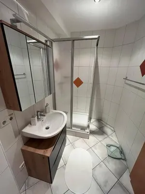 Ein Badezimmer in der Unterkunft Ferienwohnung Victoria