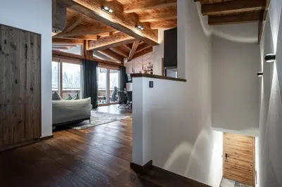 Ein Bett oder Betten in einem Zimmer der Unterkunft Big Seven Ferienwohnungen Seiwald