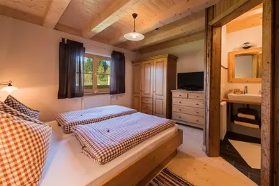 Ein Bett oder Betten in einem Zimmer der Unterkunft Wald am See