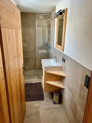 Ein Badezimmer in der Unterkunft Chalet Panoramablick