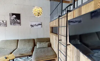 Ein Sitzbereich in der Unterkunft Appartement Hauser