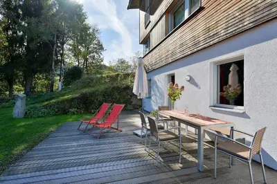 Ein Garten an der Unterkunft Bichler Katrin, Ferienwohnung