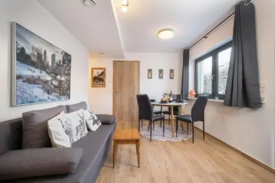 Ein Sitzbereich in der Unterkunft Mountain Chalet
