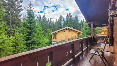 Ein Balkon oder eine Terrasse in der Unterkunft Ferienwohnung Königsleiten 251 - Top OG