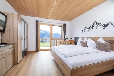 Ein Bett oder Betten in einem Zimmer der Unterkunft Apart Traumblick