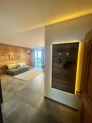Ein Bett oder Betten in einem Zimmer der Unterkunft Apartments Oberkofler